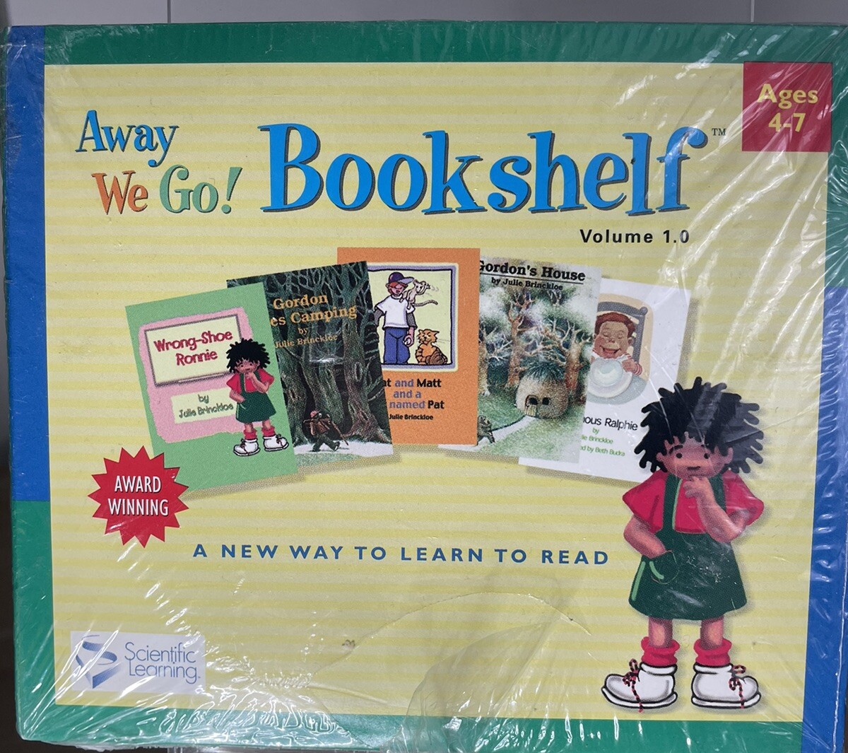 Away We Go Bookshelf A New Way To Learn To Read CD-ROM Ages 4-7 Vintage 2000