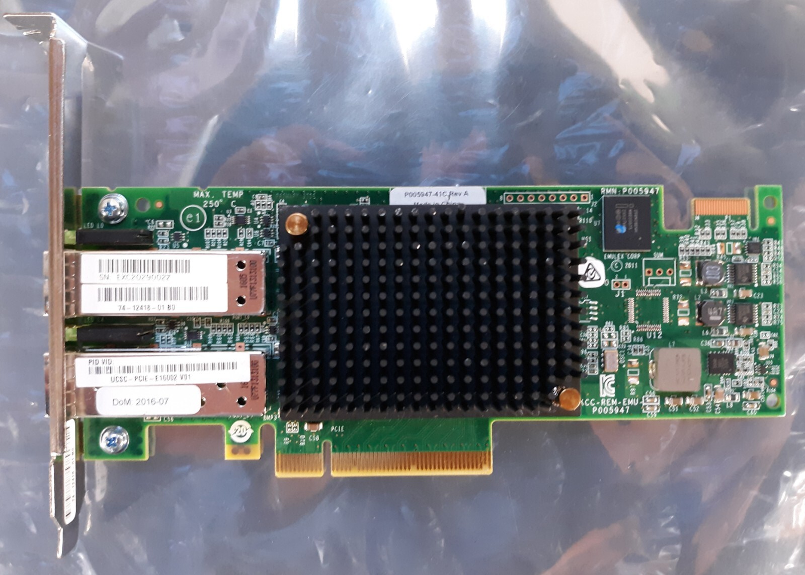 Emulex LPE16002 16GB PCI-E DUAL PORT Host Bus Adapter