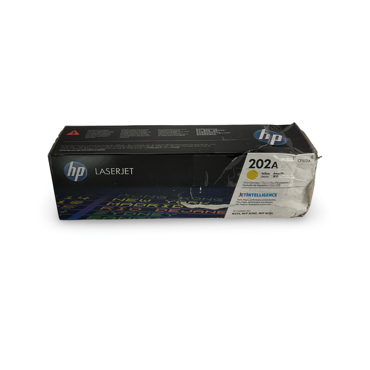 New OEM HP LaserJet 202A Yellow Toner Cartridge CF502A