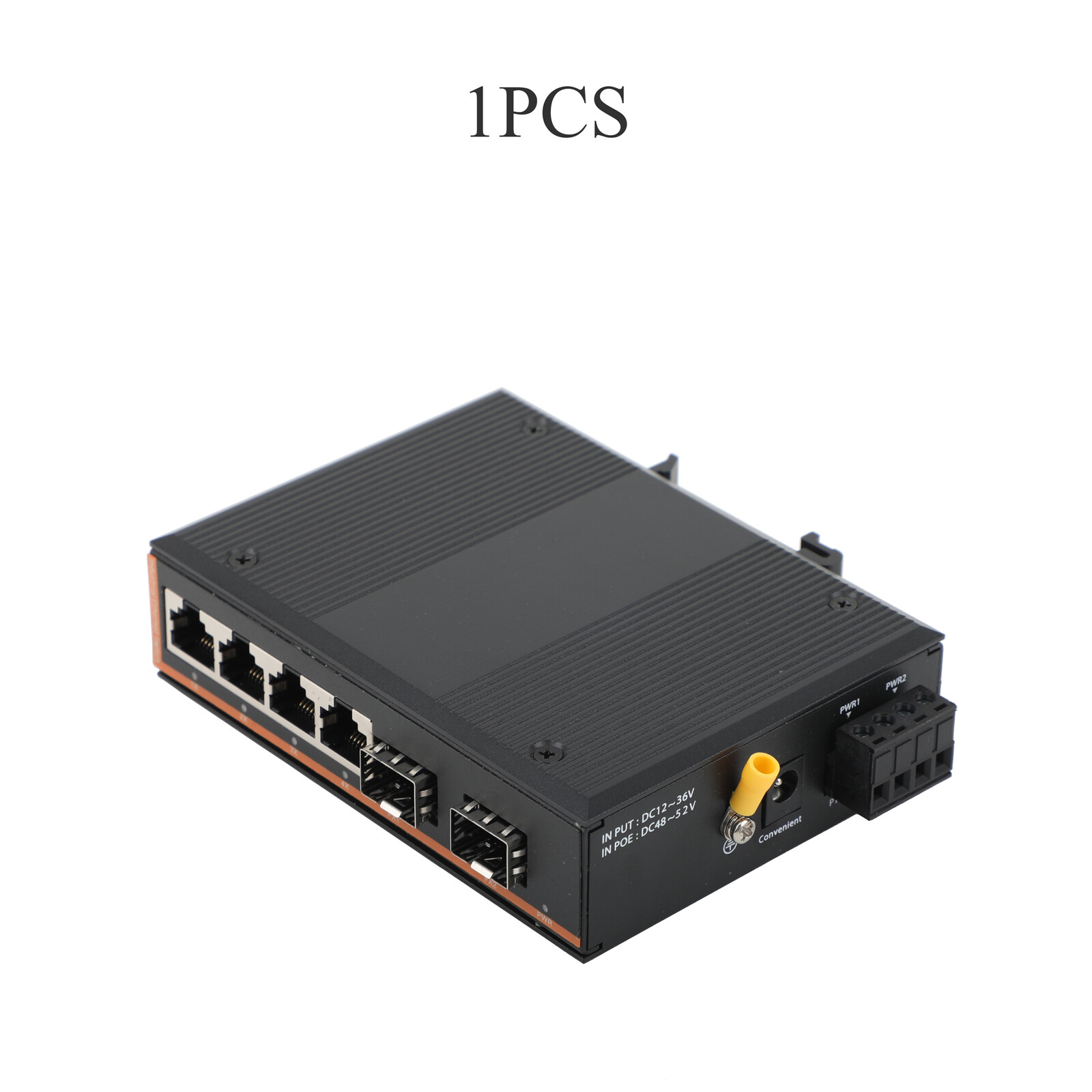 Gigabit SFP Industrial Transceiver 2 SFP to 4 RJ45 10M-1000M Fiber Optic Switch