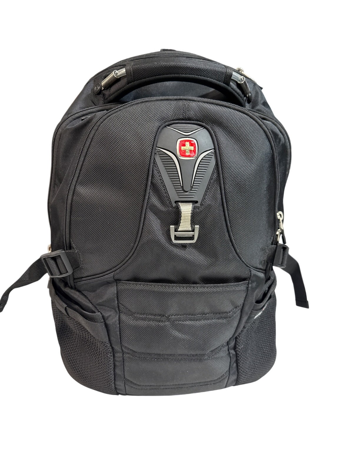 Swissgear Black Laptop Backpack With Multiple Compartments & Padded Straps For C