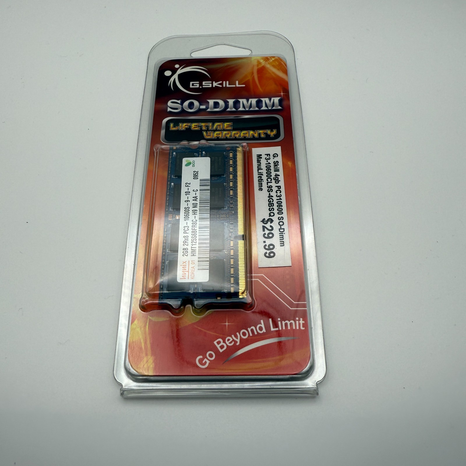 NEW G.Skill-F3-10600CL9S-4GBSQ  SQ Series-DDR3-module 4 GB-SO-DIMM