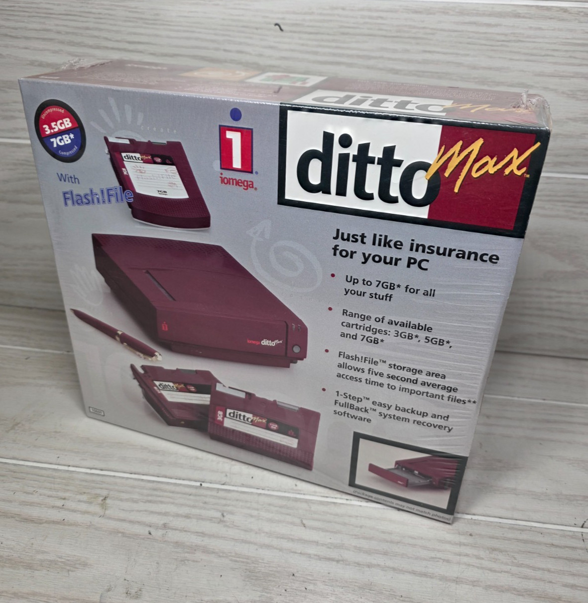Iomega Ditto Max 10609 With Flash File 10617 Backup System Recovery Software New