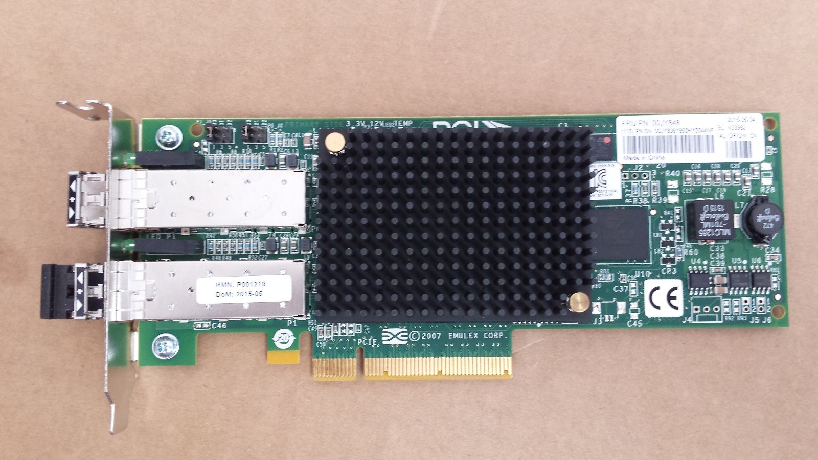 Lenovo EMULEX 8GB DUAL CHANNEL PCIE X4 FIBRE  00JY848   # 112