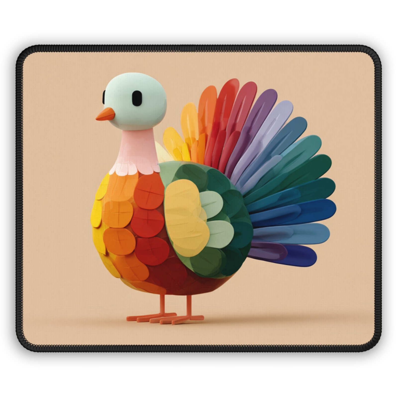 Rainbow Feather Bird Gaming Mouse Pad | Colorful Cute Desk Mat