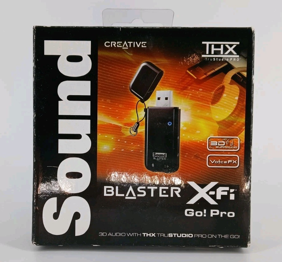 NEW SEALED Creative Sound Blaster X-Fi Go Pro SB1290 USB Sound Card THX
