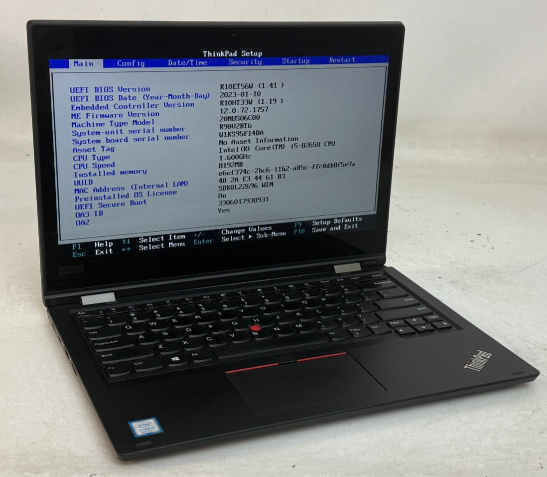 Lenovo ThinkPad L390 Yoga 2in1 13.3" (i5-8265u - 8GB RAM - 256GB - Win11Home)
