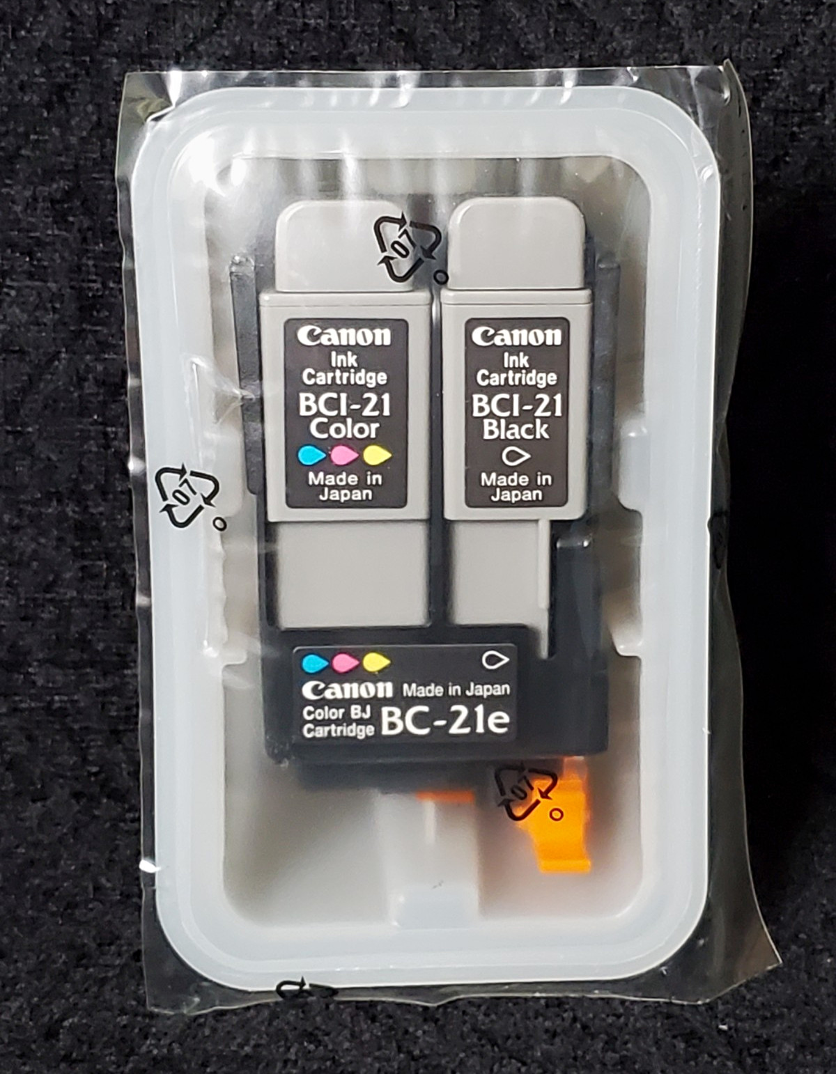 Canon BC-21e BCI-21 Genuine Inkjet Cartridge Set Black Color CMYK Sealed