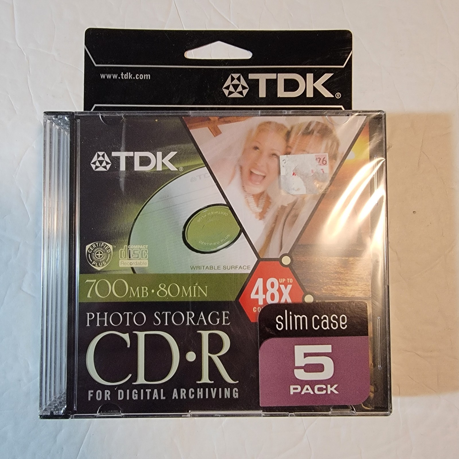 TDK 80-Minute CD-R Discs (5-Pack) Slim Case 700MB Music CD-R