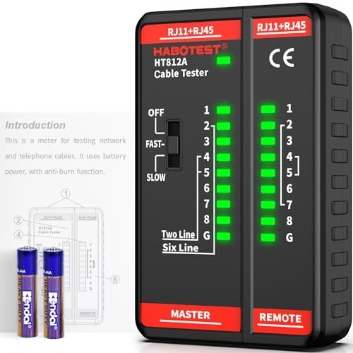 Network Ethernet Cable Tester RJ45 RJ11 CAT5 CAT6 CAT7 UTP STP HT812A
