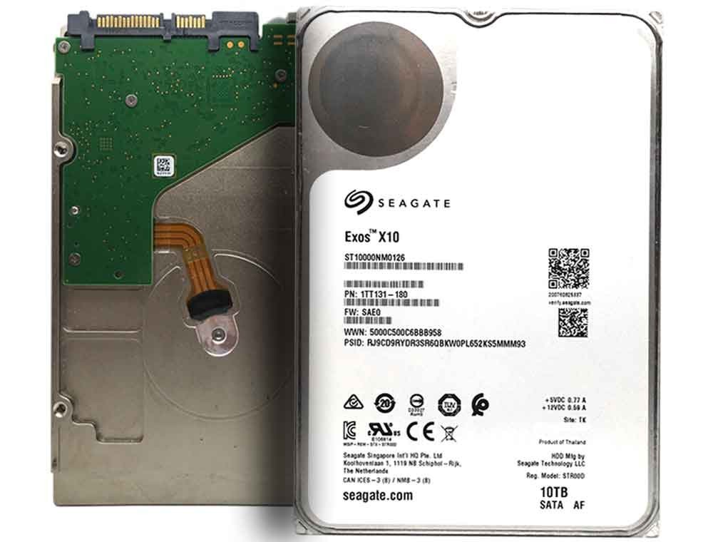 Seagate EXOS X10 ST10000NM0126 10TB 256MB 7200rpm 3.5" SATA 6Gb/s Enterprise HDD