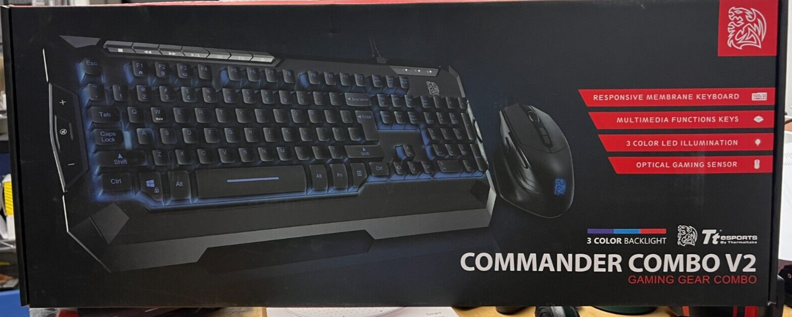 Tt eSPORTS Thermaltake Commander Combo V2, Gaming Keyboard and Gaming with 25...
