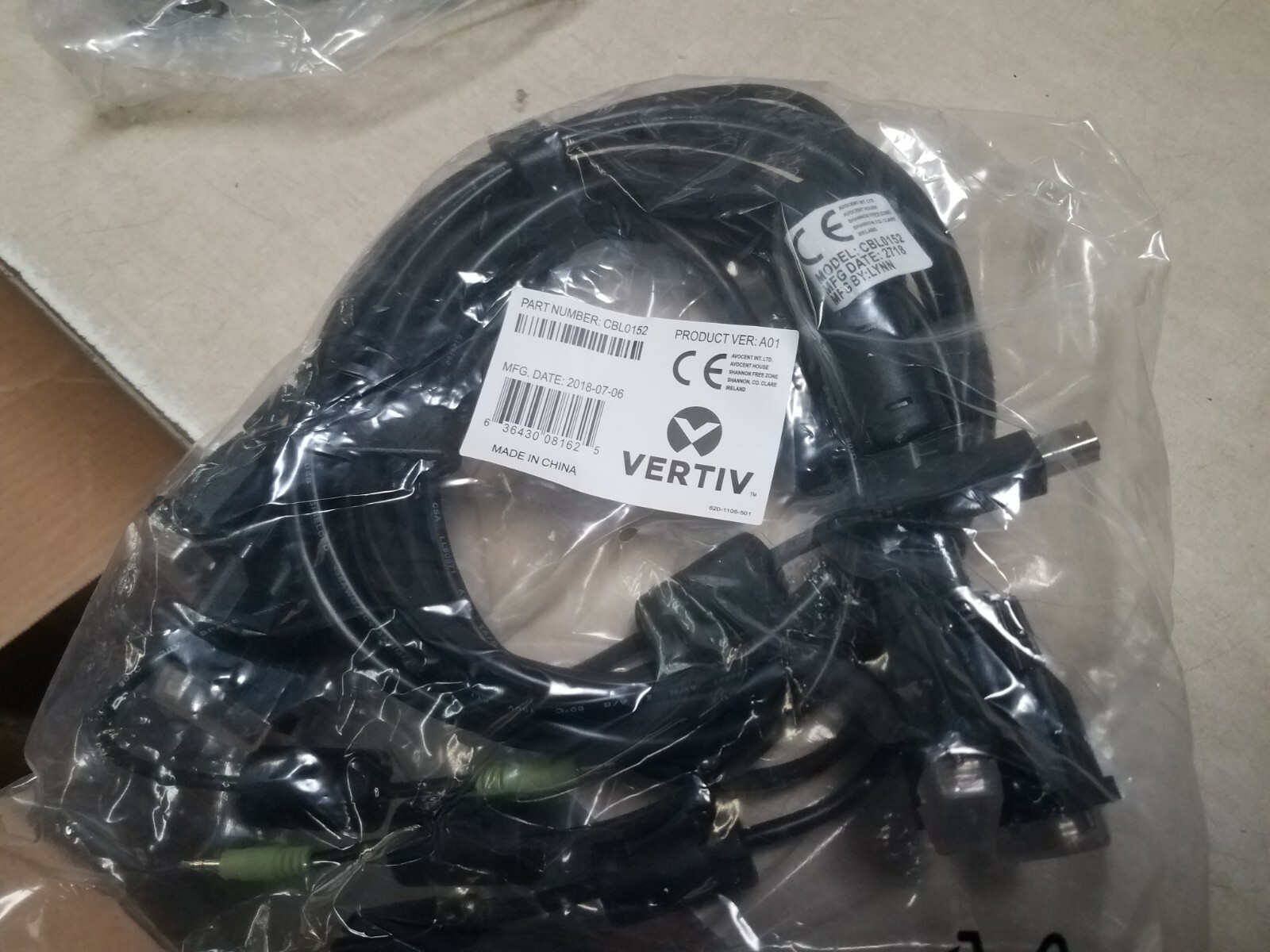 Vertiv 6FT USB KEYB MOUSE & DUAL HEAD DVI-D WITH AUDIO (cbl0152) New