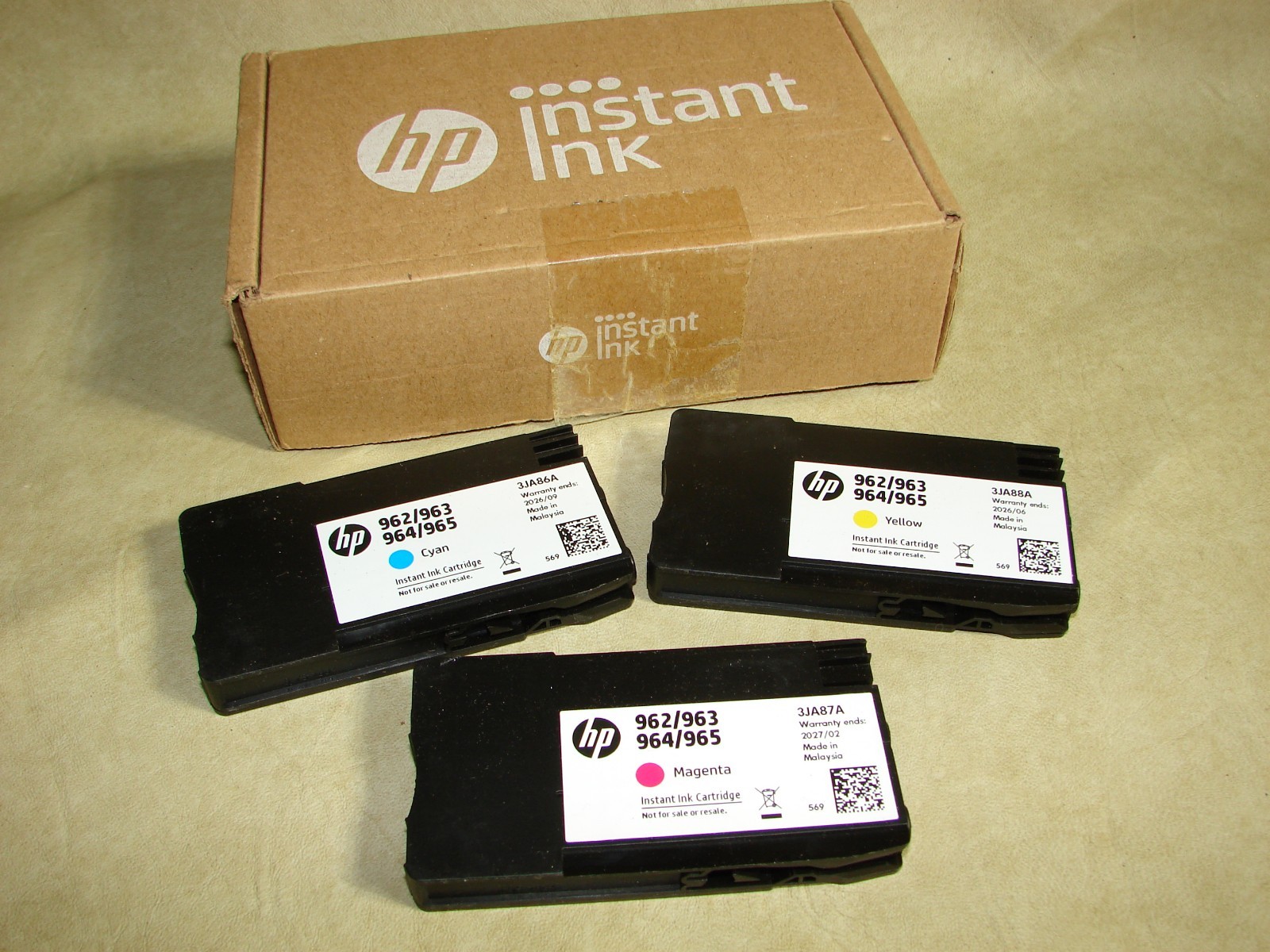 Genuine HP 962/963/964/965 Cyan Magenta Yellow Ink Cartridges 2026