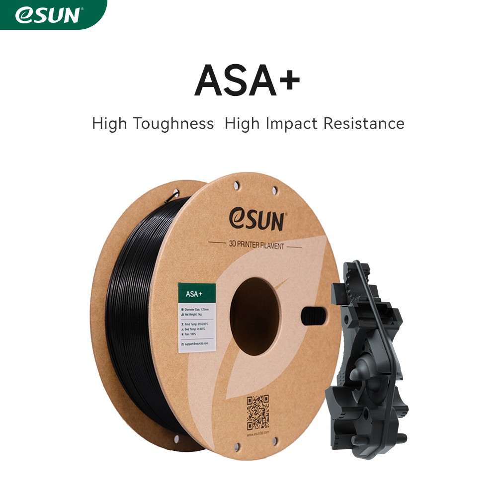 3/10KG eSUN ASA+ 3D Printer Filament Weather Resistant Filament 1.75mm 1KG Black