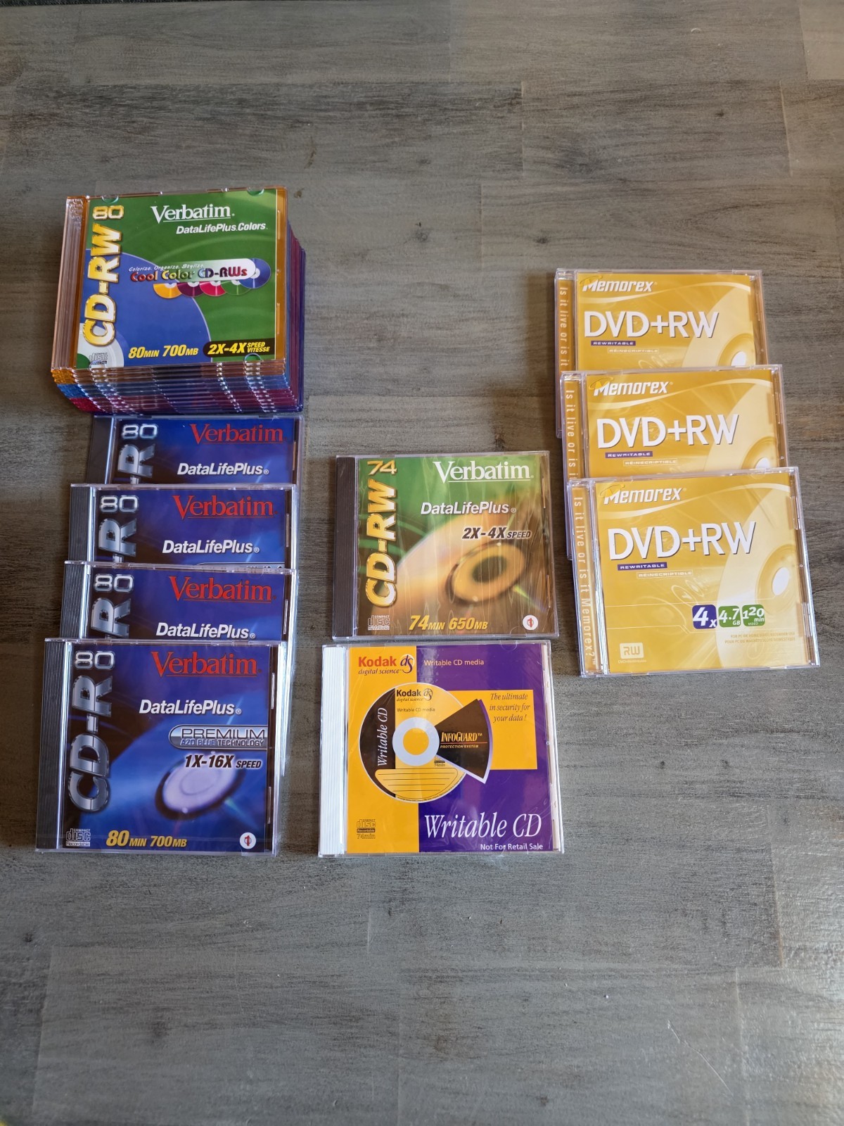 New NOS Vintage Mixed Lot of 22 CD-RWs DVD-RWs CD-Rs