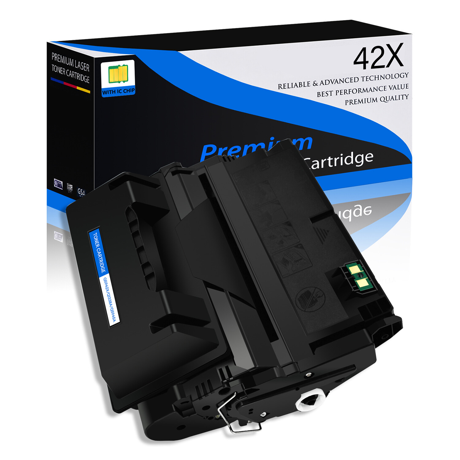 1-4 Pack Q5942X 42X Black Toner Compatible with HP LaserJet 4250n 4250tn 4350