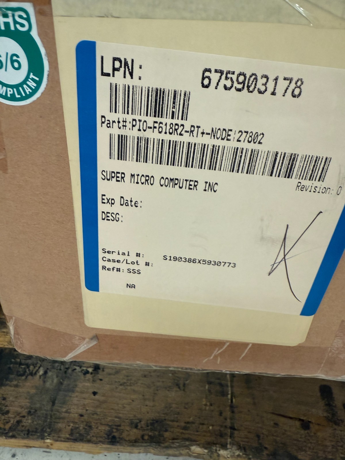 Supermicro PIO-F618R2-RT+-NODE NS