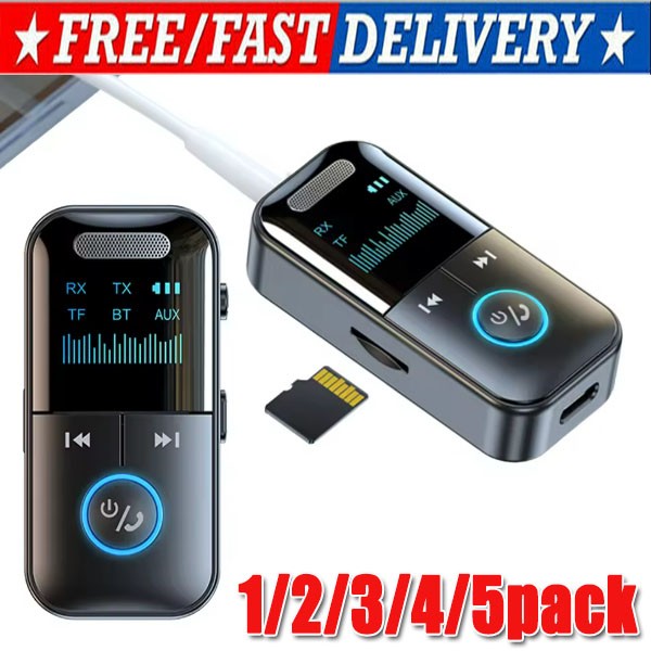 4In1 Bluetooth Audio Adapter Wireless Receiver Transmitter MP3 Player 3.5mm LOT
