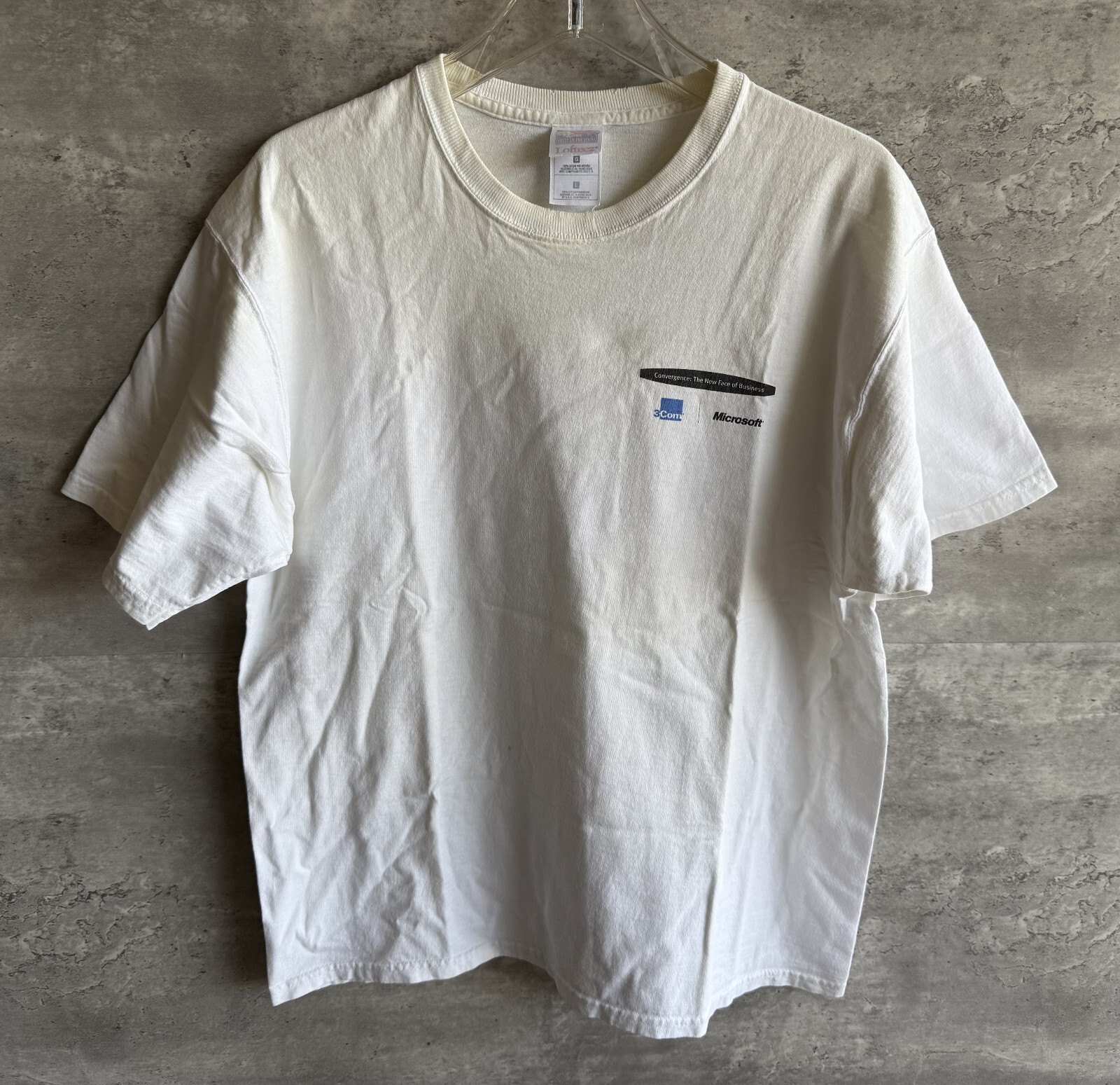 Vintage 1990s Microsoft 3Com Windows NT Server Convergence Software Tshirt Sz L