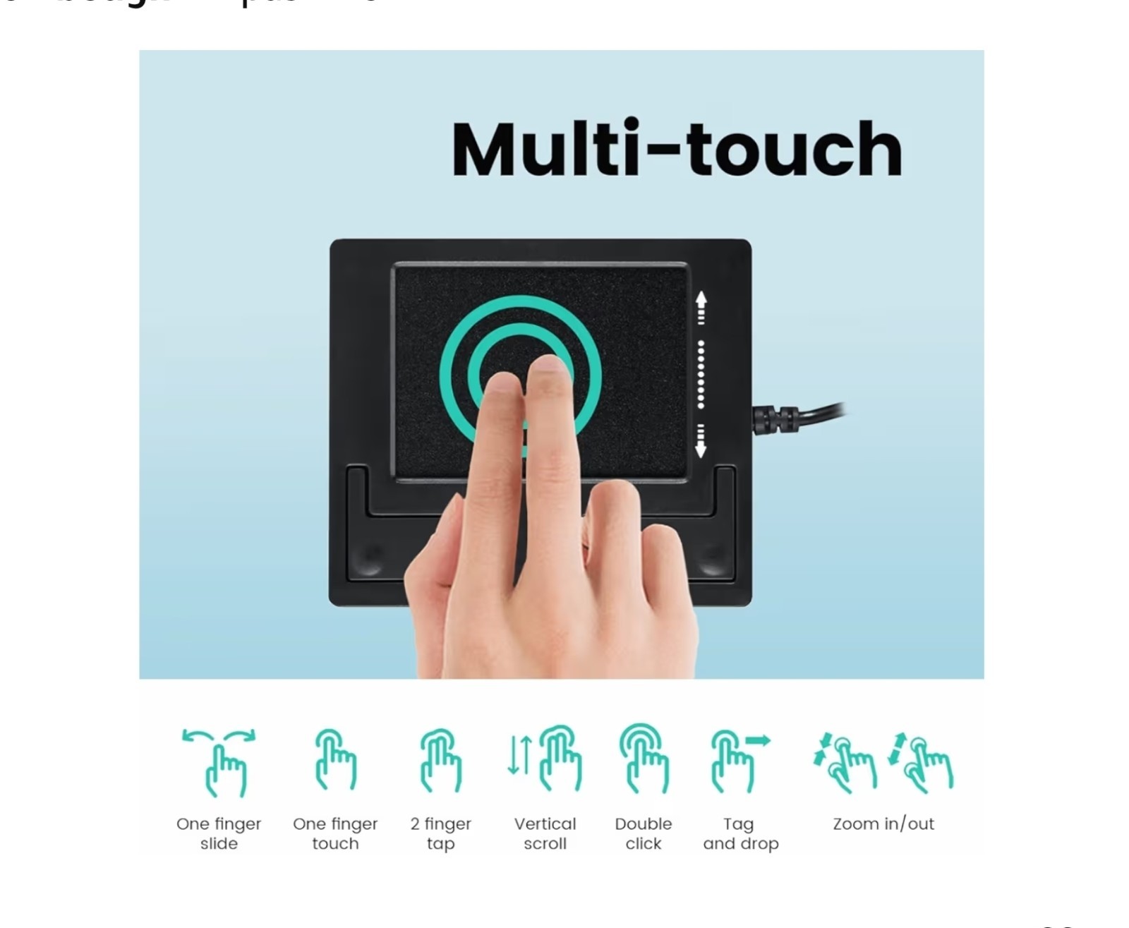 Perixx PERIPAD-501 Wired USB Touchpad, Portable Trackpad for Laptop and Desktop