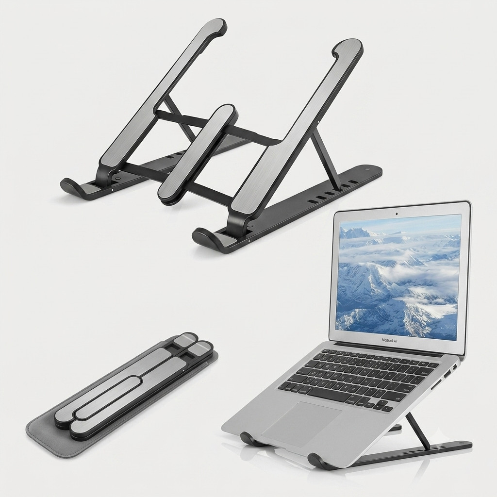 Laptop Holder Stand Adjustable Foldable Portable for Notebook Computer Desk