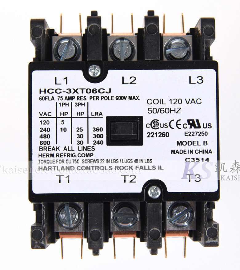 1pcs  HCC-3XT06CJ 120V 60A  HartlandControls three-phase AC contactor
