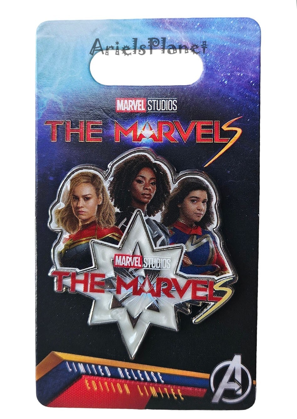 Disney Parks The Marvels Logo Capt. / Ms. Marvel Photon Limited Release Pin