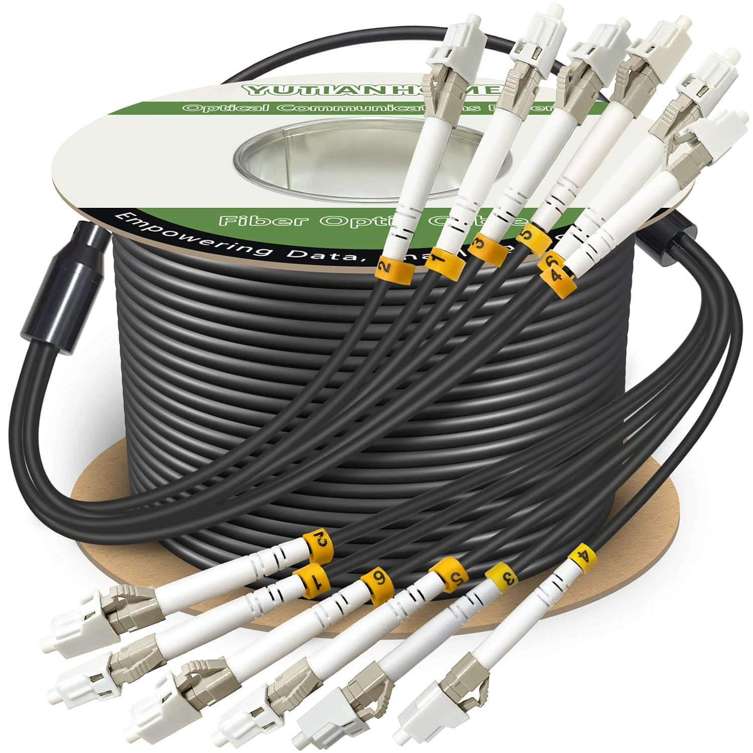 250Ft (75 Meters) 6 Core OM3 Multimode Industrial TPU LC to LC Outdoor Armored F