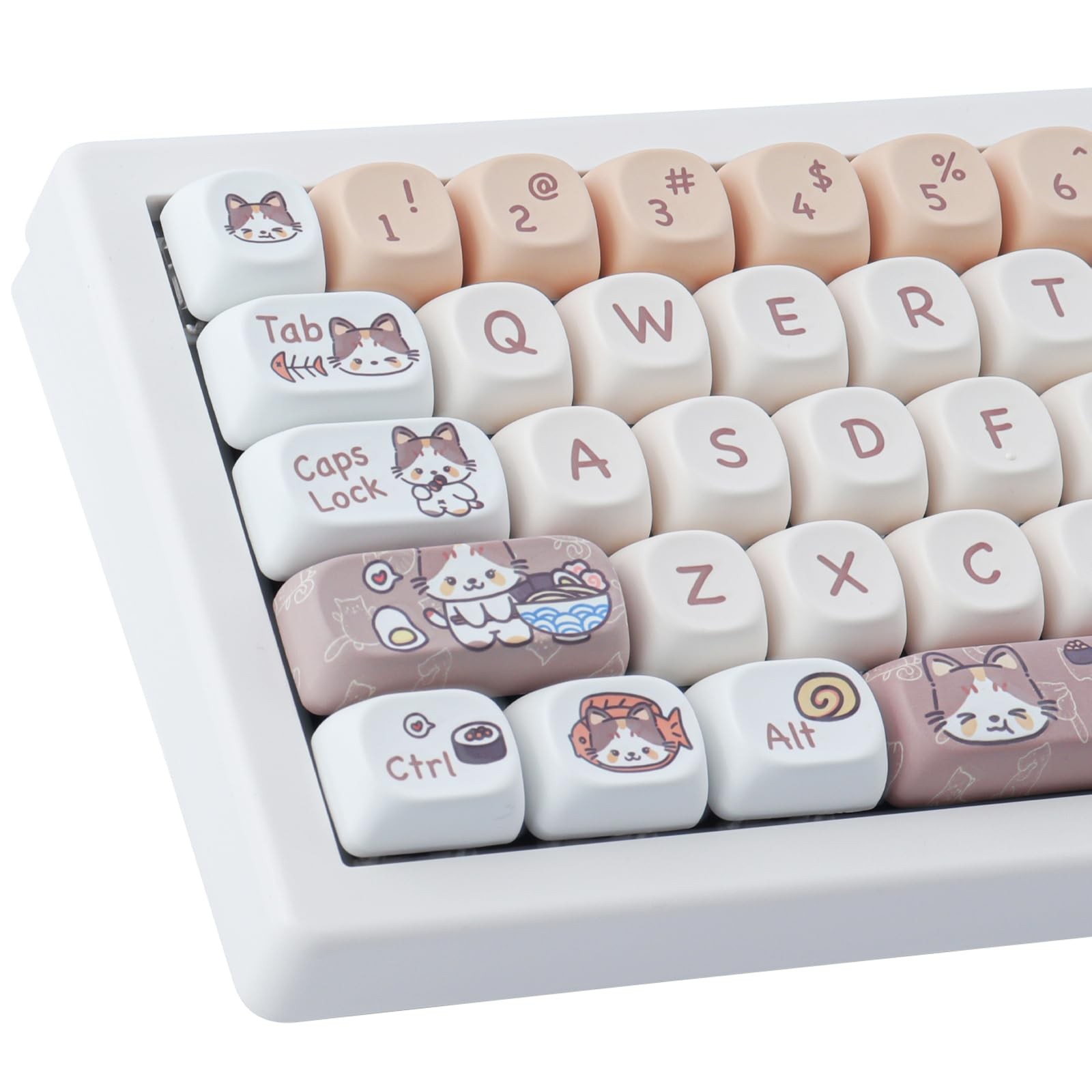 143 PCS PBT Keycaps Cute KittyCat Custom Mechanical Keyboard Keycap Set