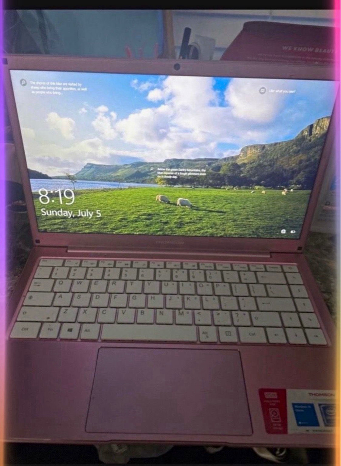 Thomson Pink Laptop Windows 10 Built-In Webcam USB Charger Included