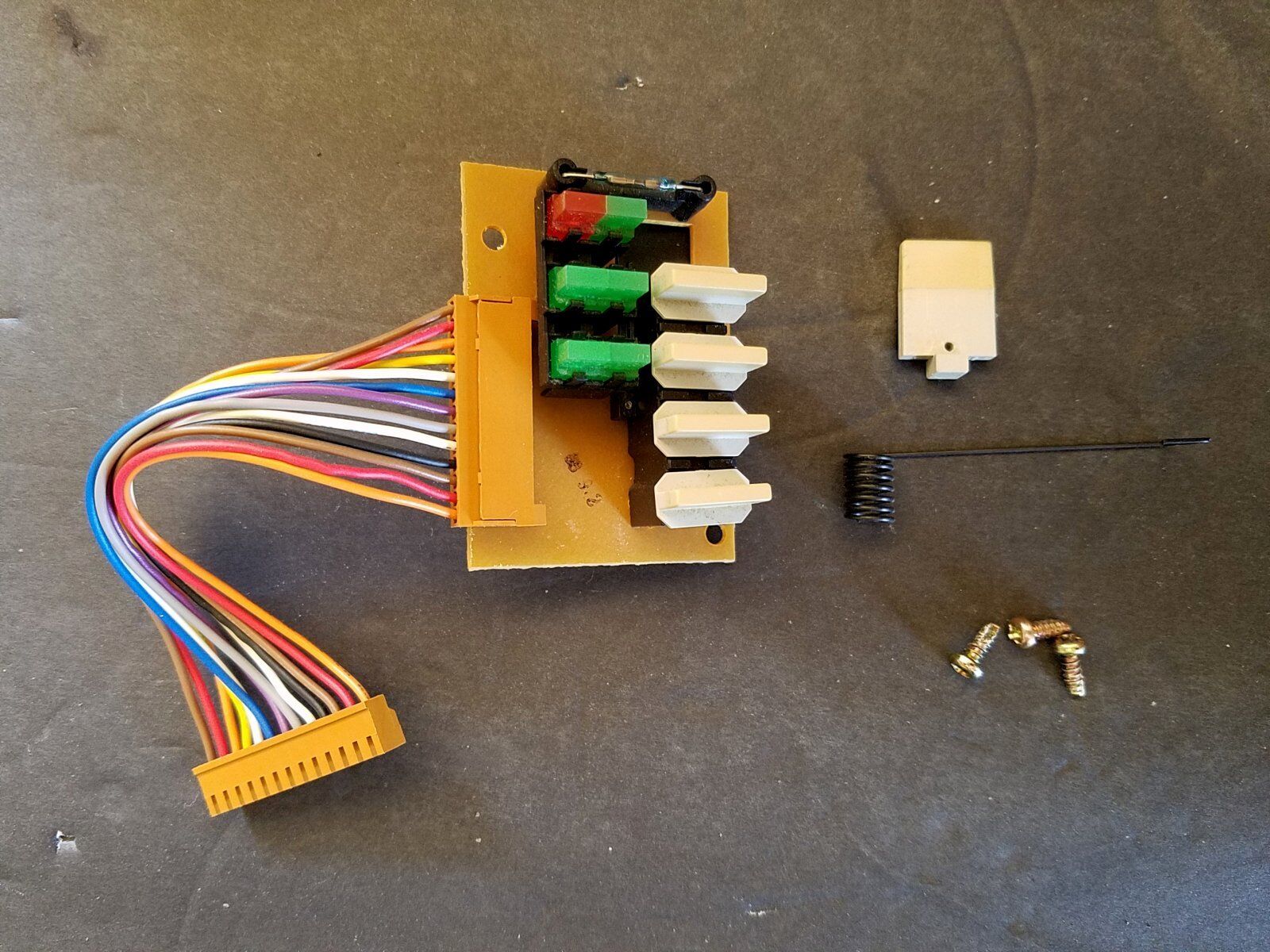 Light and Button Assembly for an Apple Imagewriter II Printer + Power Switch