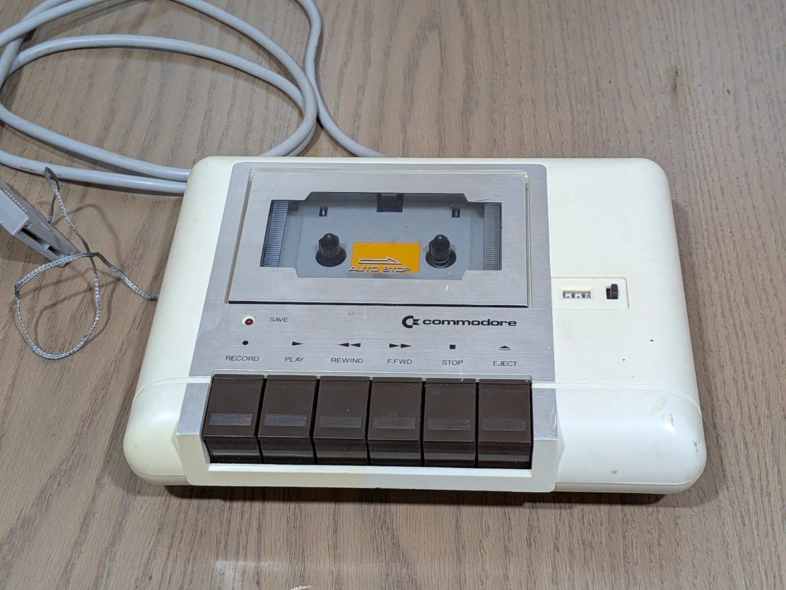 Vintage Commodore C2N Cassette Datasette Tape Drive VIC-20 C64 Untested As-Is
