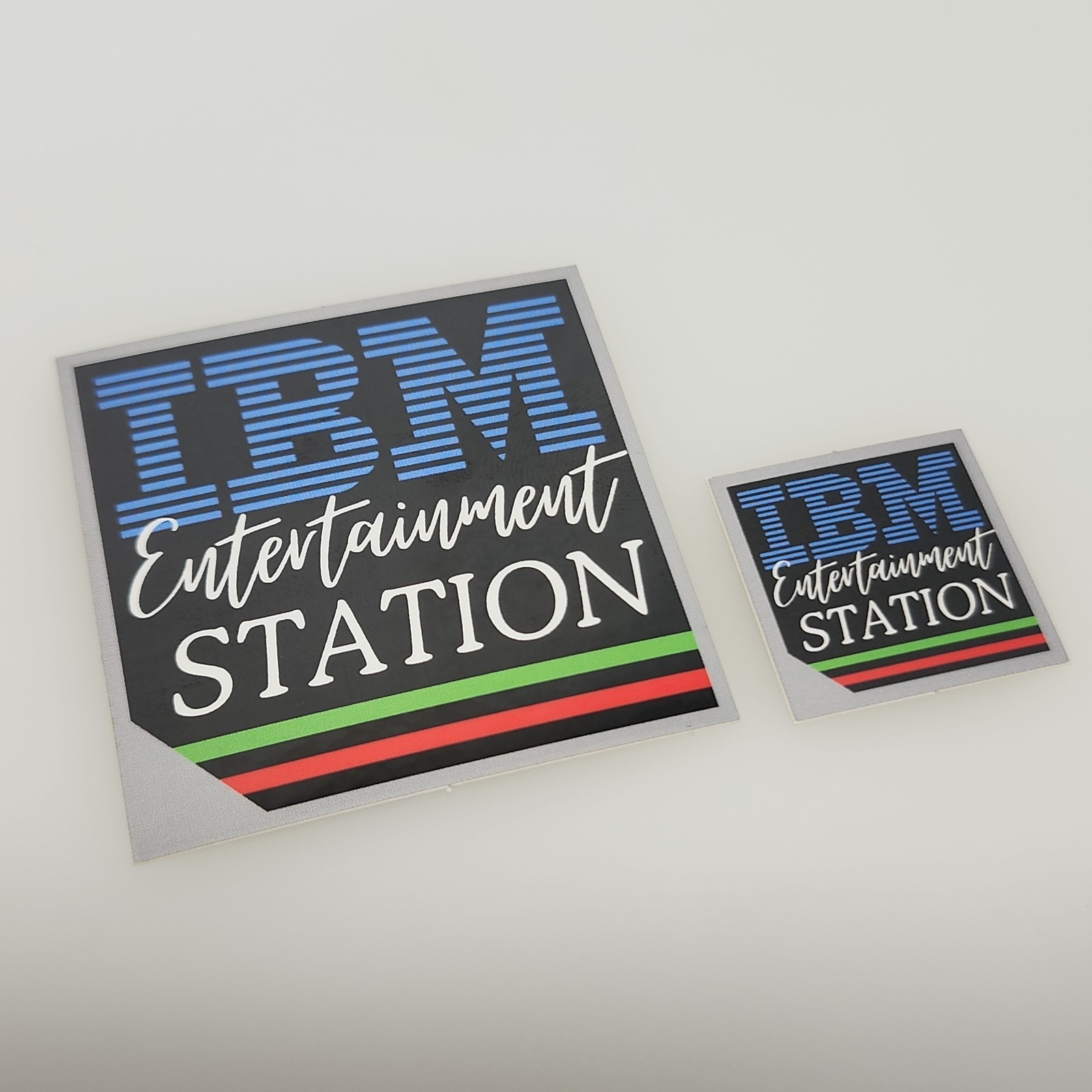 Custom IBM Station Vtg Computer Logo Label Decal Case Sticker Badge Funny 80s
