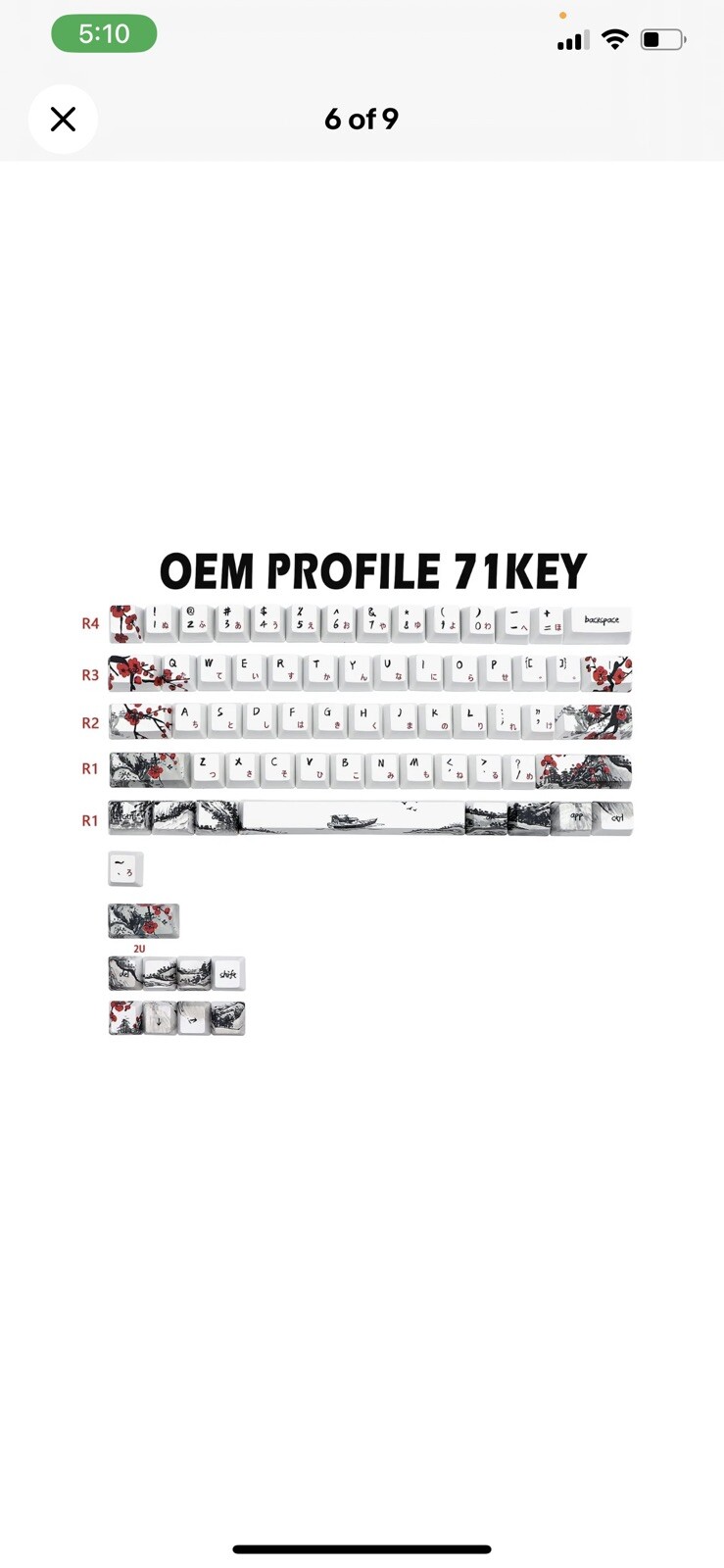 JSJT Custom Keycap-Keycaps 60 Percent, Suitable for GK61/GK64/RK61/Anne /ALT6...