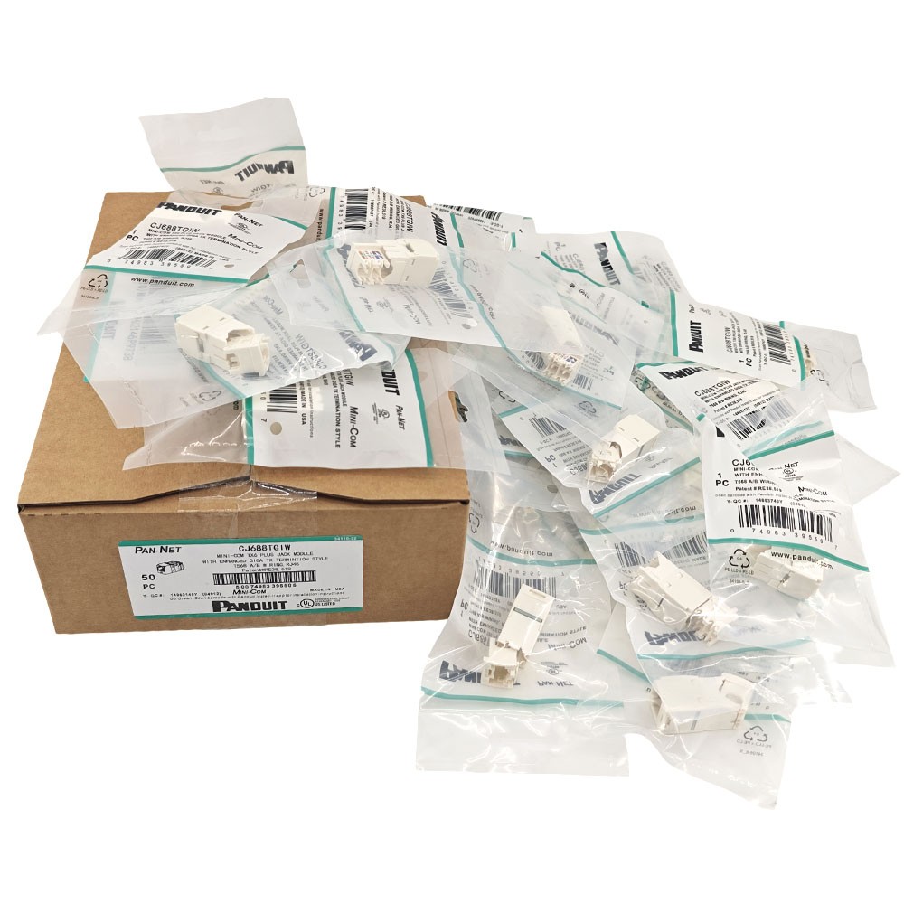 50Pcs Cat6 Network Jack Module White CJ688TGIW NEW For Panduit Giga TX
