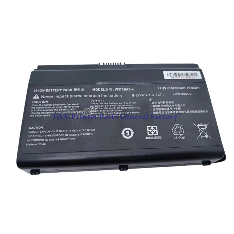 W370BAT-8 Battery Fits For Clevo NP6350 W350ET W350ETQ W355STQ 6-87-W370S-427