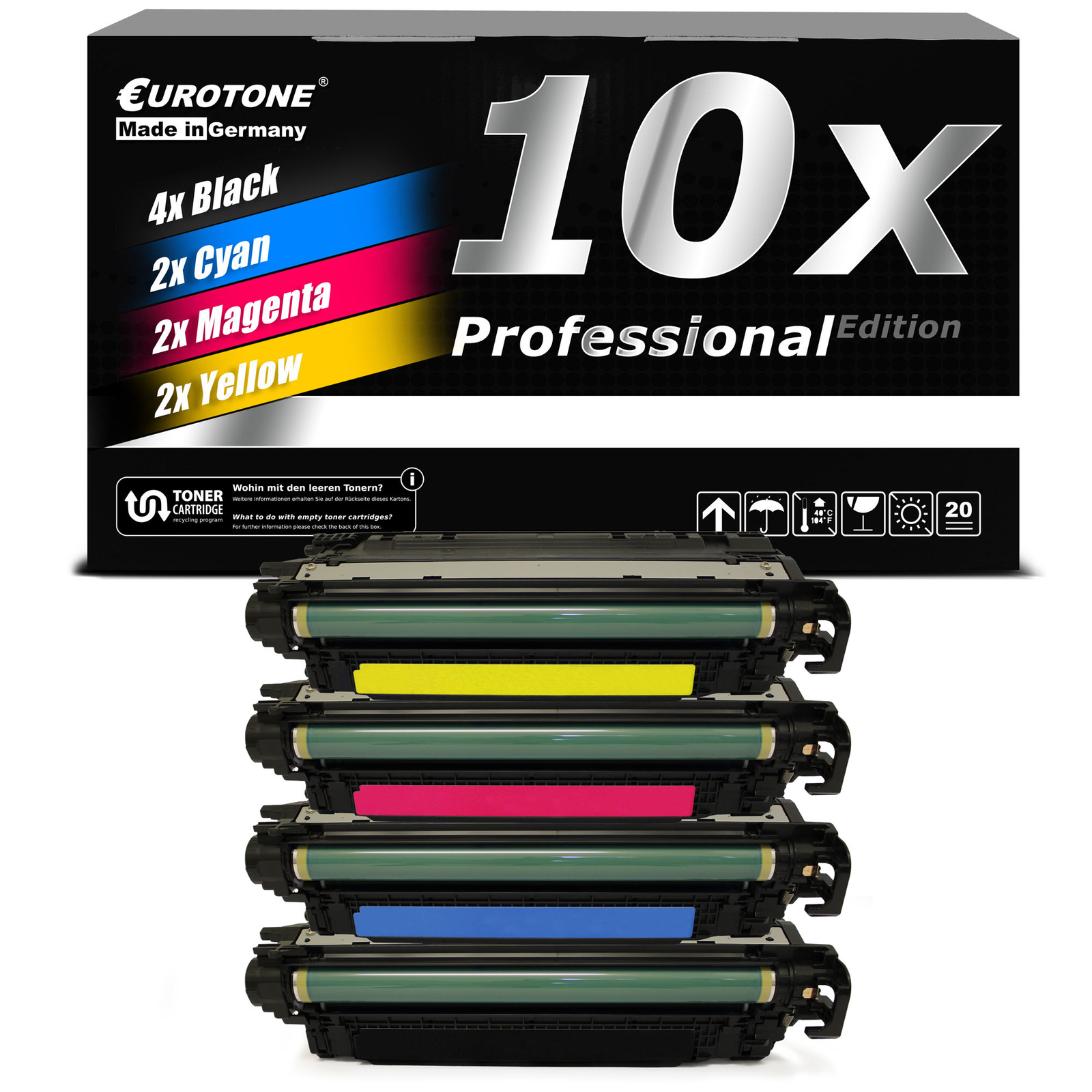 10X Eurotone PRO Toner XXL For HPECOLOR LaserJet Enterprise Flow MFP M-577-C