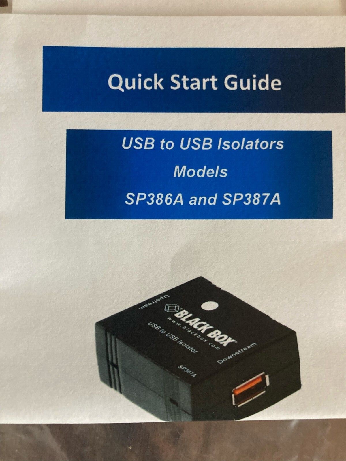 Black Box USB-to-USB Isolator 4-kV 1-Port SP386A/SP387A - NEW - Never Used