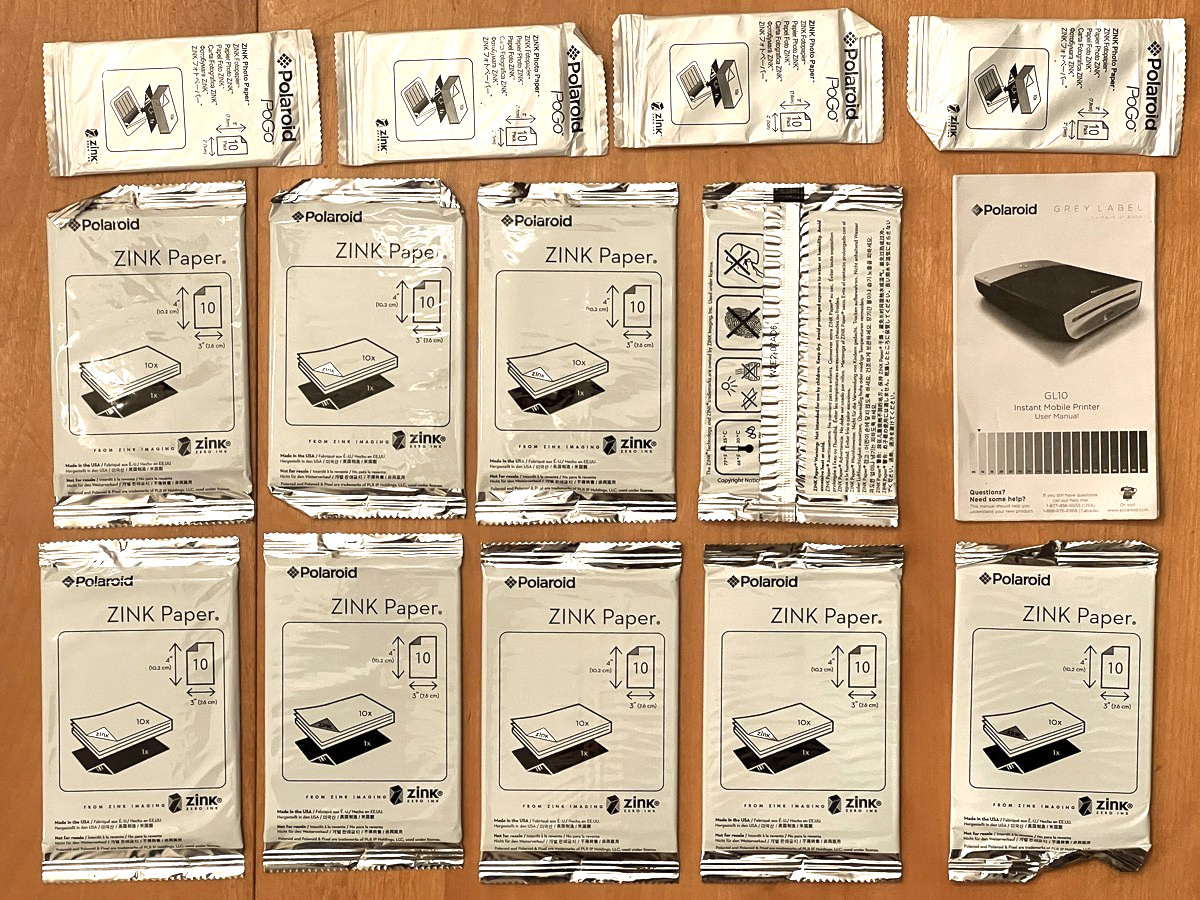Polaroid ZINK Photo Paper – 130 Sheets Total – 3x4 & 2x3 – New/Sealed Vintage