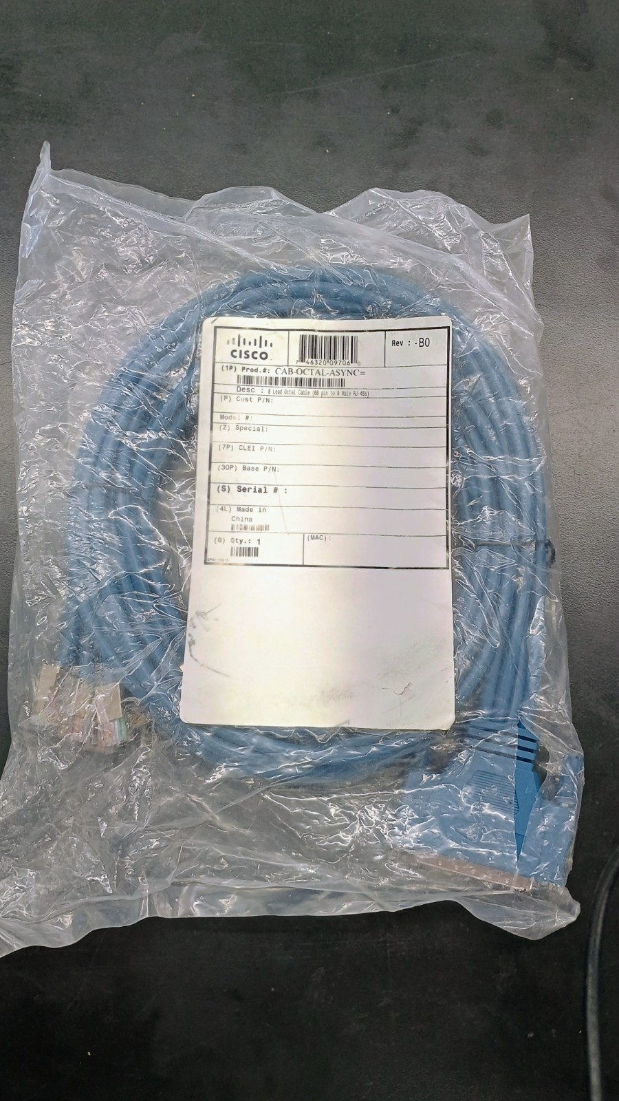 Cisco CAB-OCTAL-ASYNC= 8 Lead Octal Cable (68 pin to 8 Male Rj-45s)
