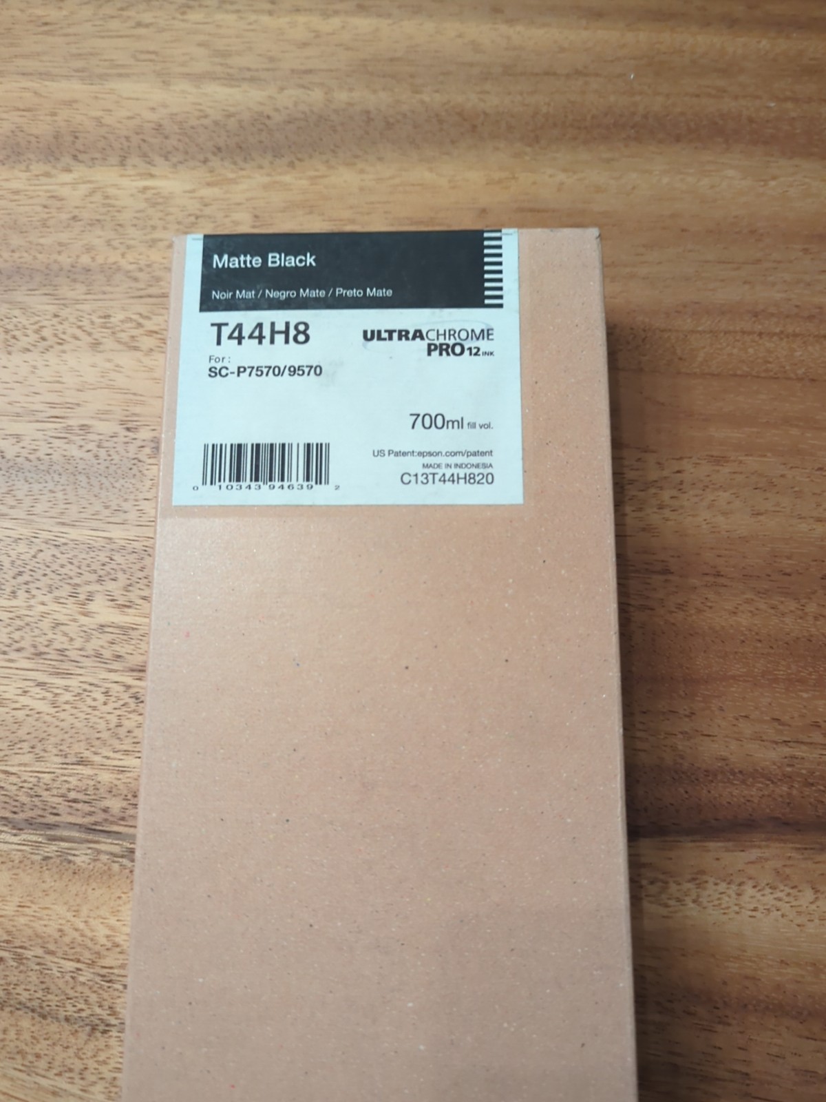 GENUINE Epson Matte Black Ink Cartridge T44H8 Date: 09/2025