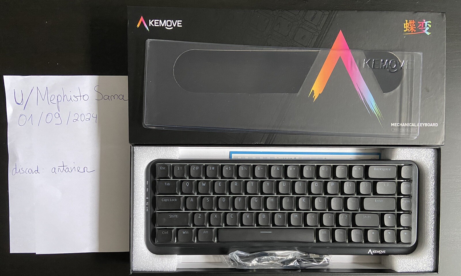 Kemove K68 Wireless Bluetooth Hotswap 65% Mechanical Keyboard (Cherry MX Brown)