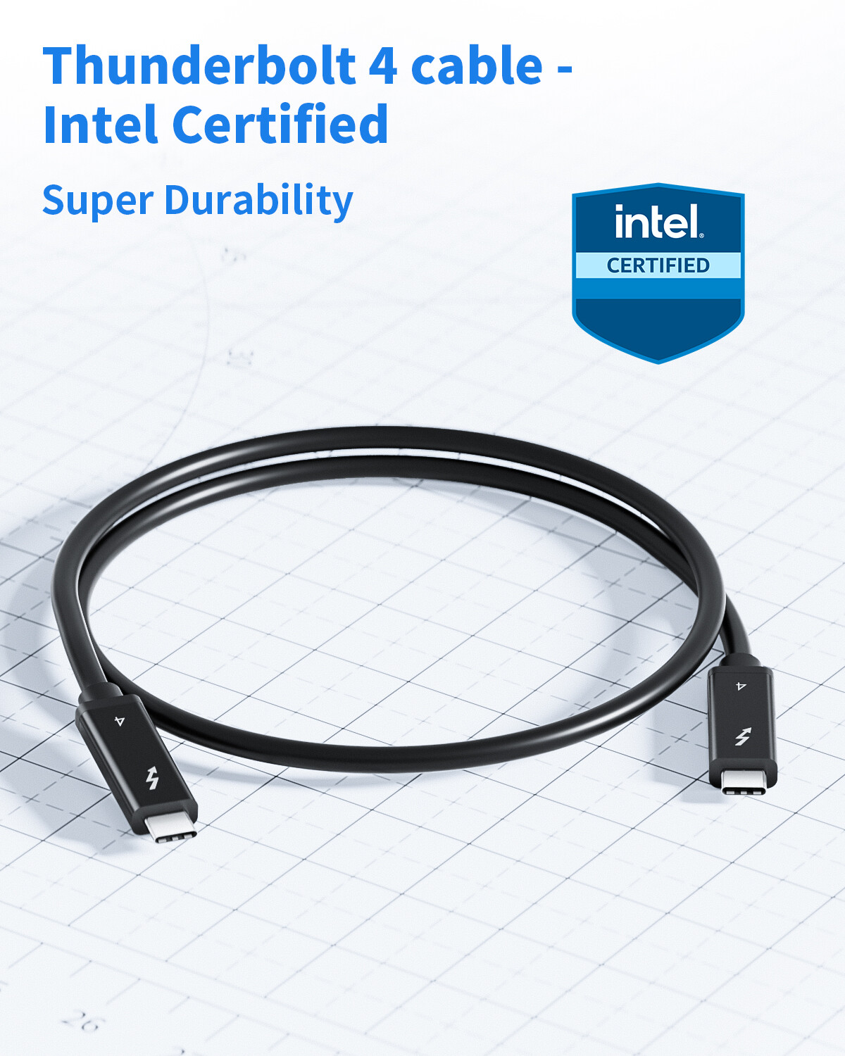 Genuine HP Thunderbolt4 cable for HP Thunderbolt Dock 120W G4 4J0A2AA replacemet