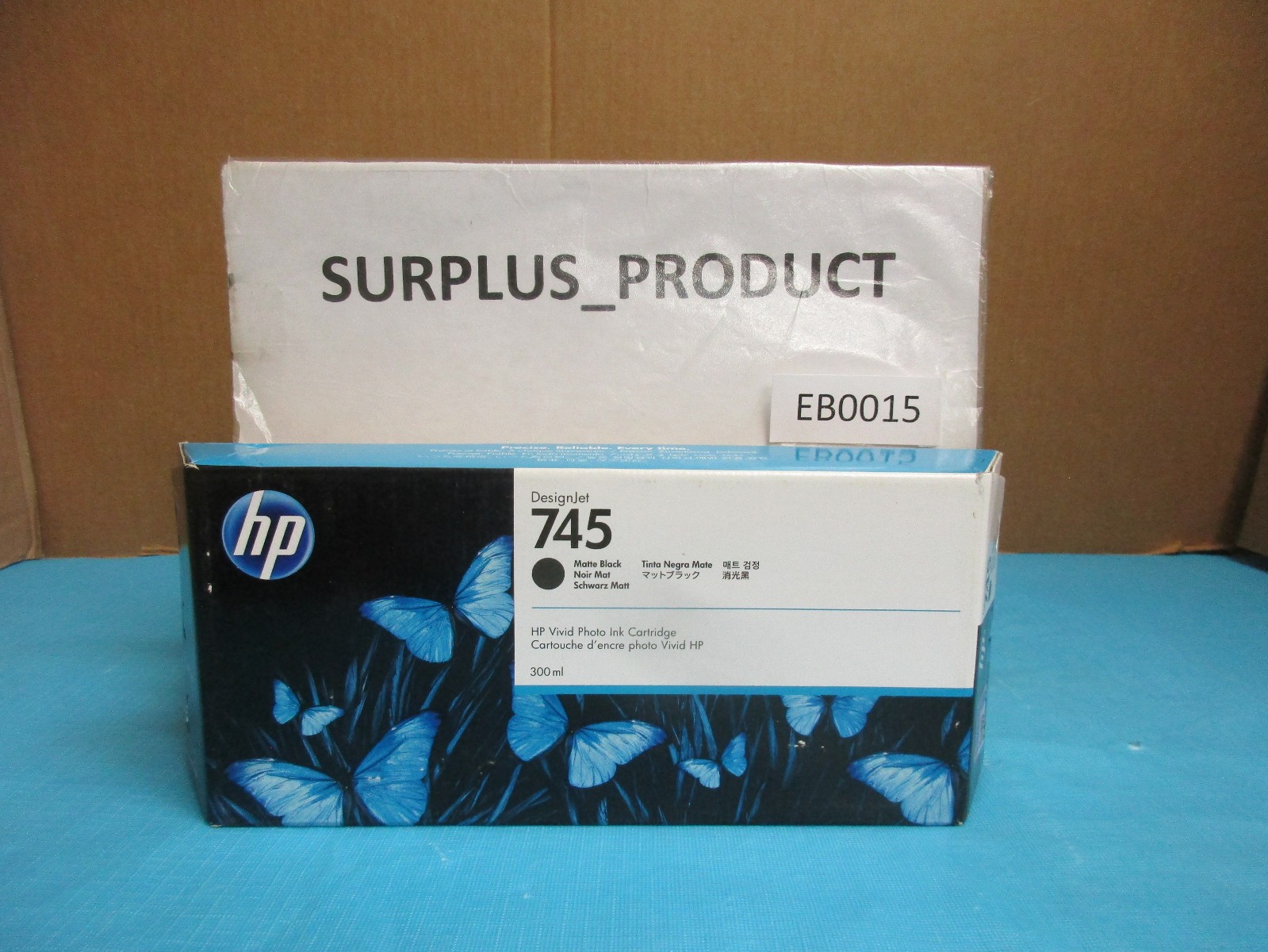 GENUINE HP 745, F9K05A MATTE BLACK INK 300ml DJ Z2600 Z5600 SEALED BOX EXP. 2/24