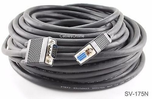 75ft. Premium HD15 Super VGA Double Shielded Male/Female Extension Monitor Cable