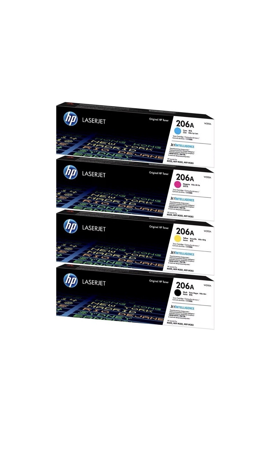 New HP206A 4 Color Set Toner Cartridge W2110A W2111A W2112A W2113A