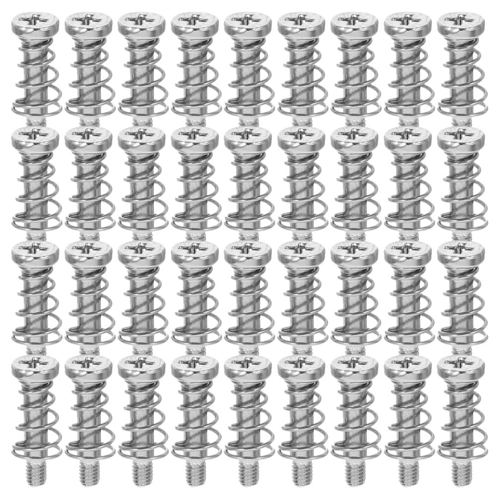 100Pcs Carbon Steel Backplate Spring Screws Durable for Pc Cooling Fan Mounting