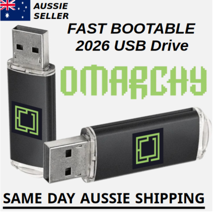 Omarchy Linux Latest Version Australian Shipping Bootable USB Flash Drive Fast