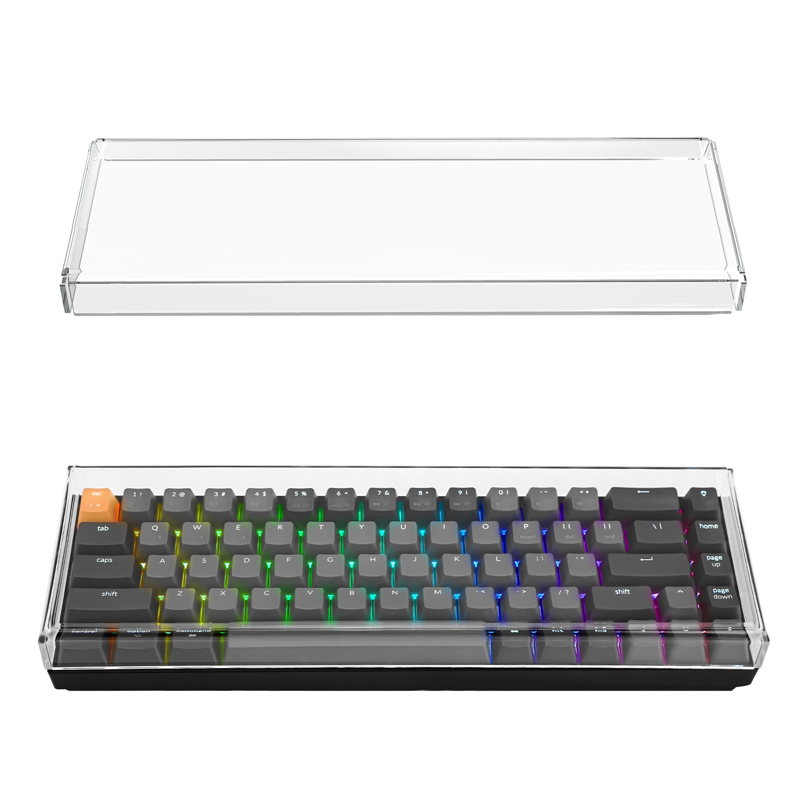 Geekria Premium Acrylic Keyboard Cover for 65% Compact 68 Key Keyboard
